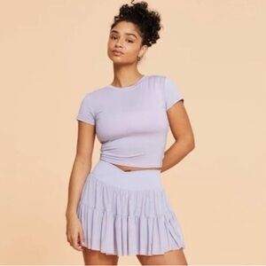 Blogilates Women's Reversible Bow Back Short Sleeve Top - Light Purple S